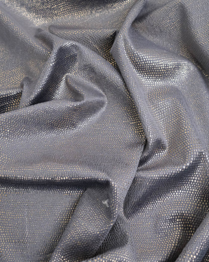 Tissu Velours Acier Reflet Or - Mercerine