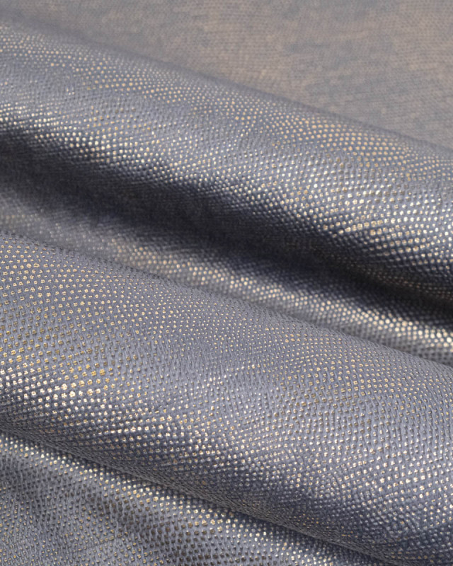 Tissu Velours Acier Reflet Or - Mercerine