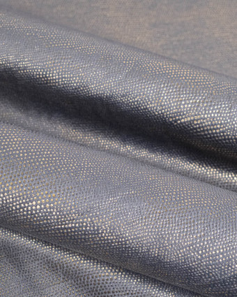 Tissu Velours Acier Reflet Or - Mercerine