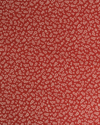 Cretonne de Coton Liz en Fleurs Terracotta - Mercerine
