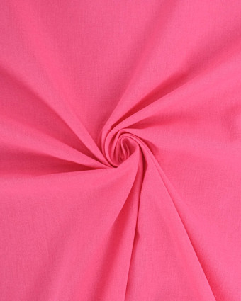 Tissu Coton Uni Rose Bégonia - Mercerine