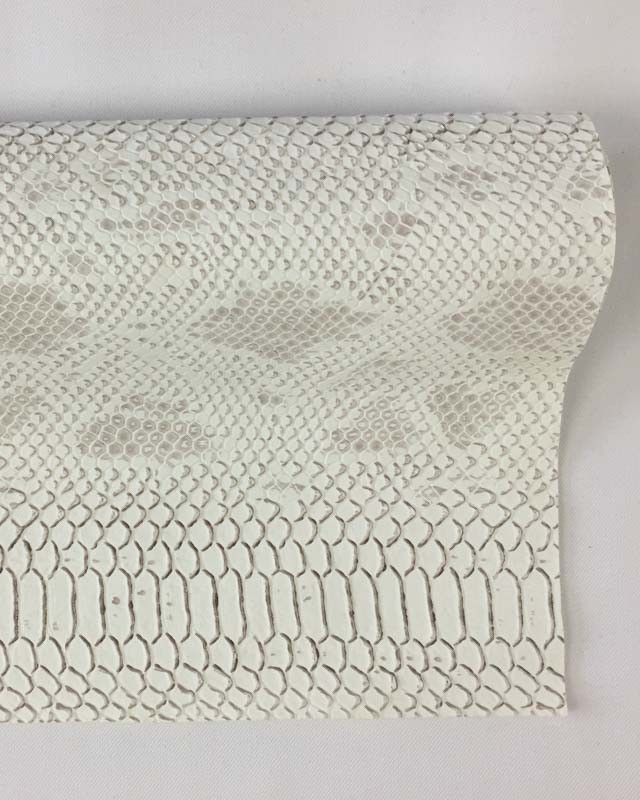 Simili cuir animal reptile blanc- Mercerine