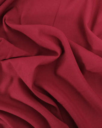 Tissus au mètre :  Viscose Twill Épaisse Uni  Framboise  - Mercerine