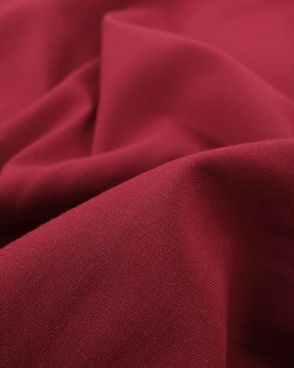 Tissus au mètre :  Viscose Twill Épaisse Uni  Framboise  - Mercerine