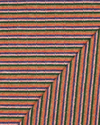 Maille Jacquard à Rayures Multicolore - Mercerine