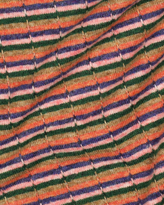 Maille Jacquard à Rayures Multicolore - Mercerine