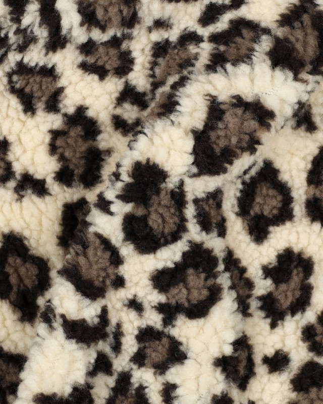 Tissu Sherpa Léopard - Mercerine