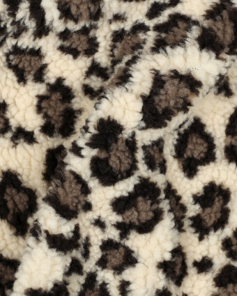 Tissu Sherpa Léopard - Mercerine