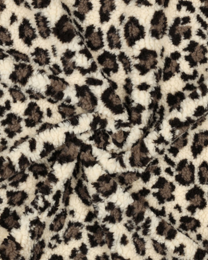 Tissu Sherpa Léopard - Mercerine