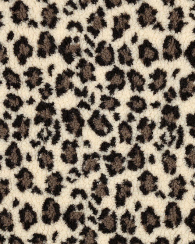 Tissu Sherpa Léopard - Mercerine