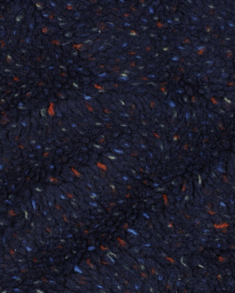 Tissu Sherpa Bleu Marine Chiné - Mercerine