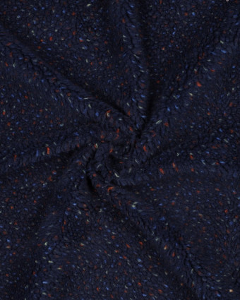 Tissu Sherpa Bleu Marine Chiné - Mercerine