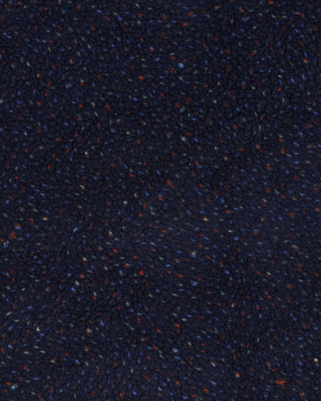 Tissu Sherpa Bleu Marine Chiné - Mercerine
