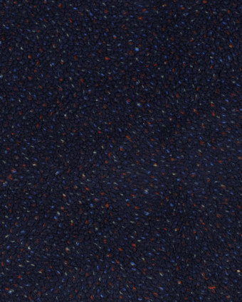 Tissu Sherpa Bleu Marine Chiné - Mercerine