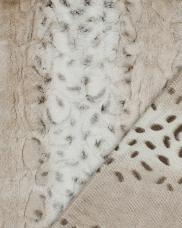 Tissu Fausse Fourrure Ecru Biche - Mercerine