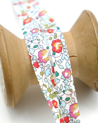 Biais Liberty Fabrics  - Eloise bleu - Mercerine