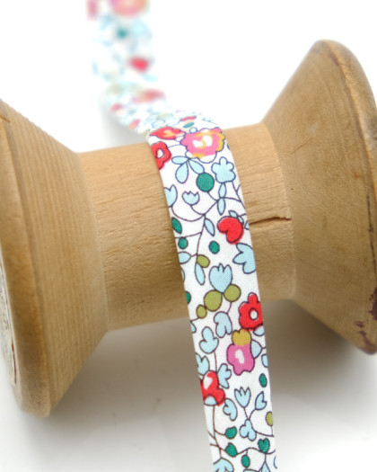 Biais Liberty Fabrics  - Eloise bleu - Mercerine