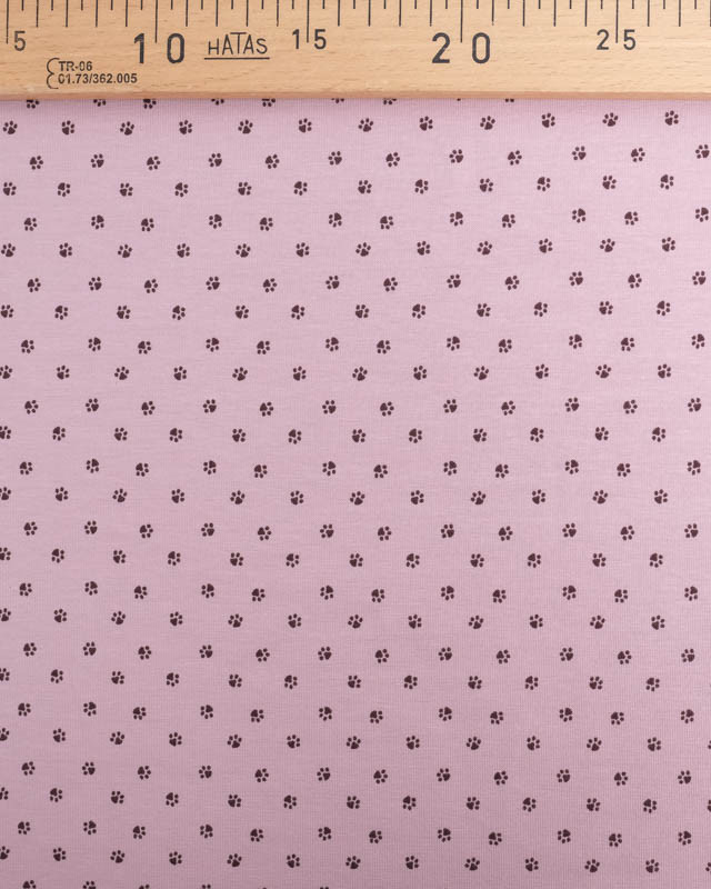 Tissu Jersey De Coton Patte De Chat Rose Oeko-Tex - Mercerine