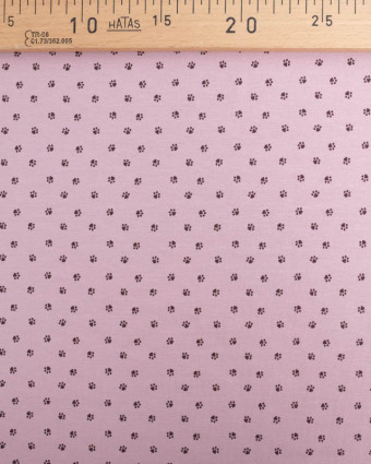 Tissu Jersey De Coton Patte De Chat Rose Oeko-Tex - Mercerine