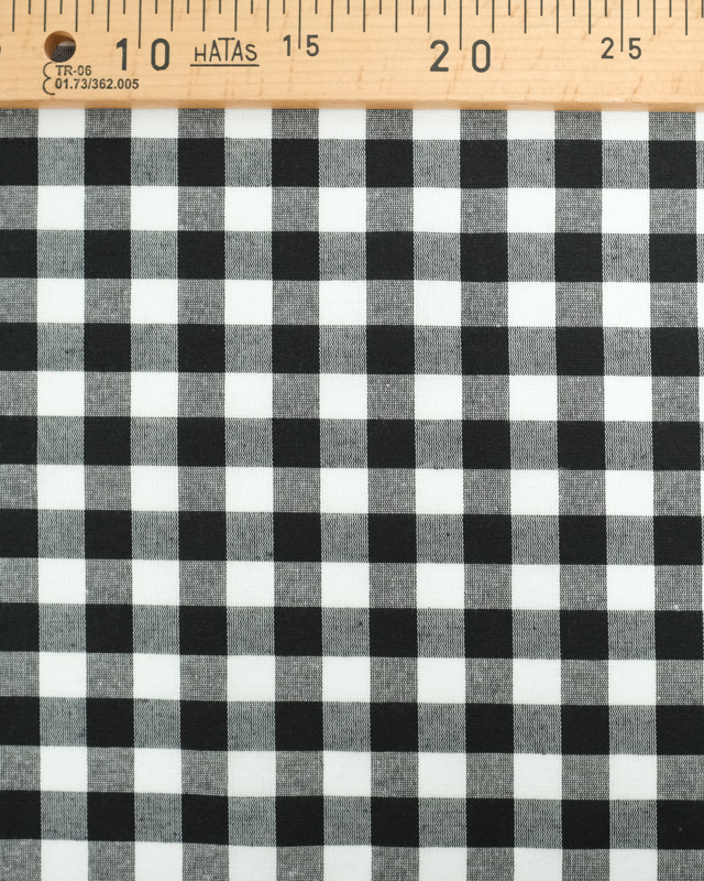 Tissu Vichy Noir Menorca - Oekotex