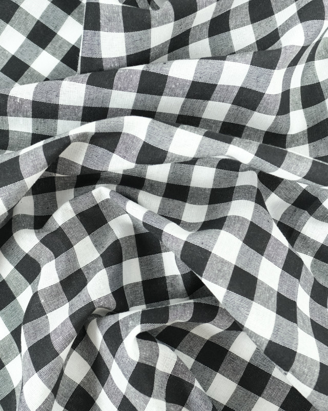 Tissu Vichy Noir Menorca - Oekotex