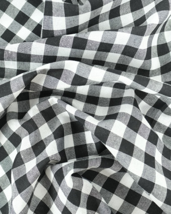 Tissu Vichy Noir Menorca - Oekotex