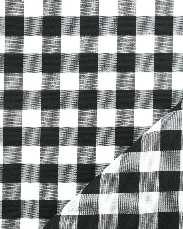 Tissu Vichy Noir Menorca - Oekotex