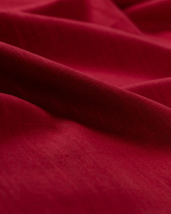 Tissu 100% Lin Uni Bordeaux