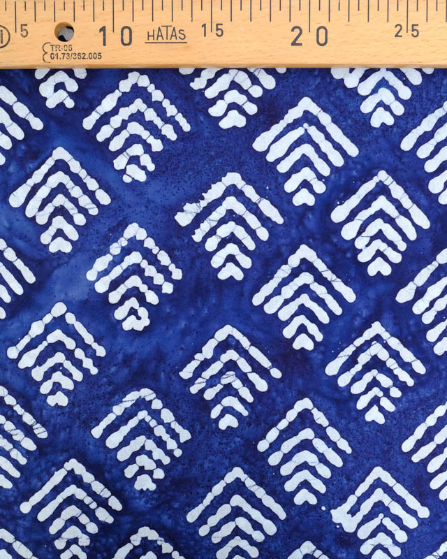 Coton Batik Bleu Marine Imprimé Ethnique - Mercerine