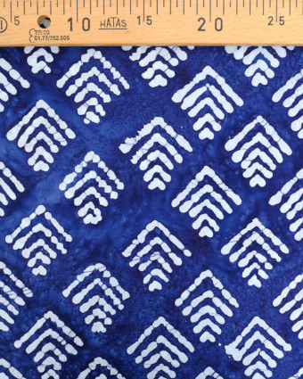 Coton Batik Bleu Marine Imprimé Ethnique - Mercerine