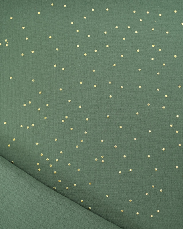 Double Gaze Reach Pois Dorés - 21 Coloris - Mercerine