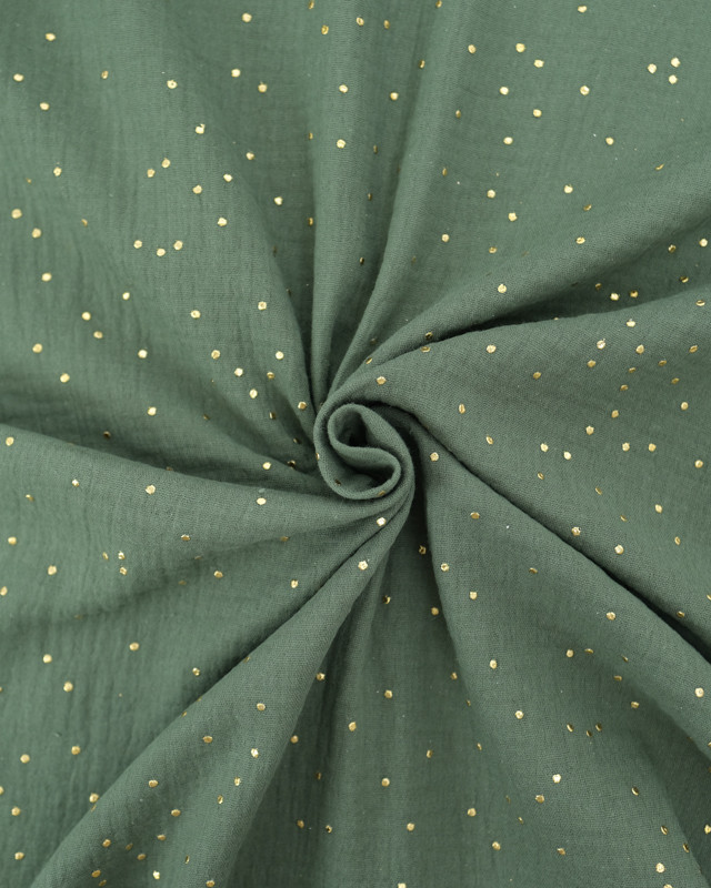 Double Gaze Reach Pois Dorés - 21 Coloris - Mercerine