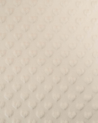 Tissu Minky Coeur Crème - Mercerine