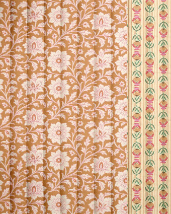 Tissu Matelassé en Coton Fleurs Sauvages - Mercerine