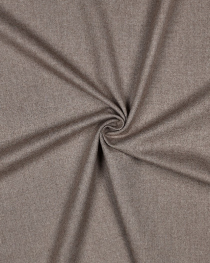 Tissu Viscose Gabardine Noir Effet Chiné Taupe - Mercerine