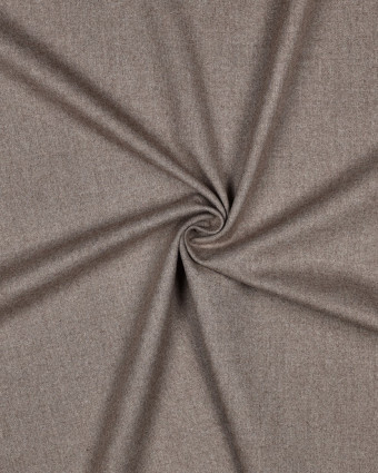 Tissu Viscose Gabardine Noir Effet Chiné Taupe - Mercerine