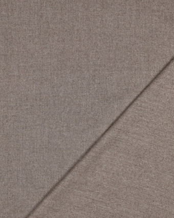 Tissu Viscose Gabardine Noir Effet Chiné Taupe - Mercerine
