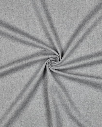Tissu Viscose Gabardine Effet Chiné Gris Souris - Mercerine
