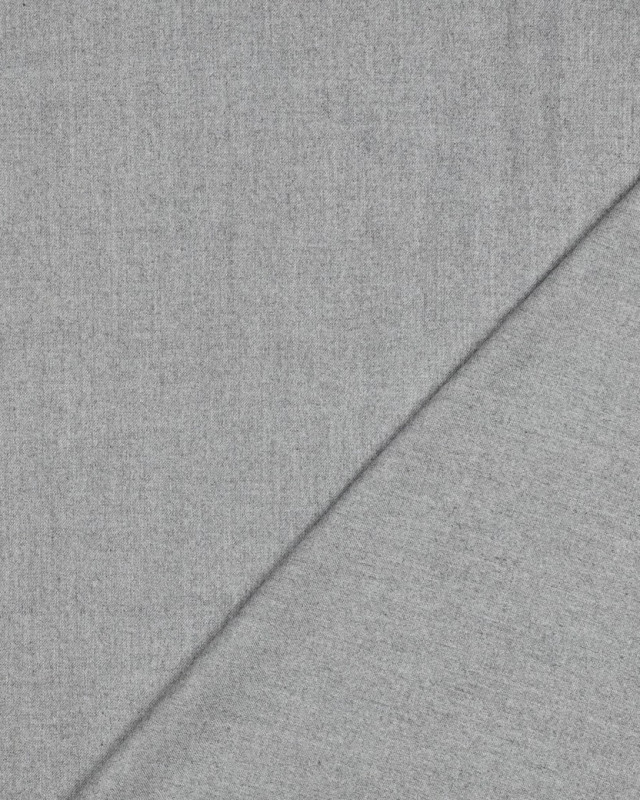Tissu Viscose Gabardine Effet Chiné Gris Souris - Mercerine