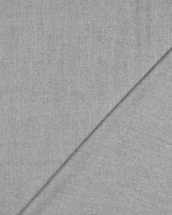 Tissu Viscose Gabardine Effet Chiné Gris Souris - Mercerine