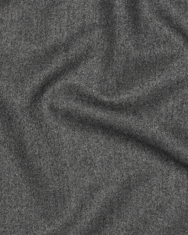 Tissu Viscose Gabardine Effet Chiné Gris Foncé - Mercerine