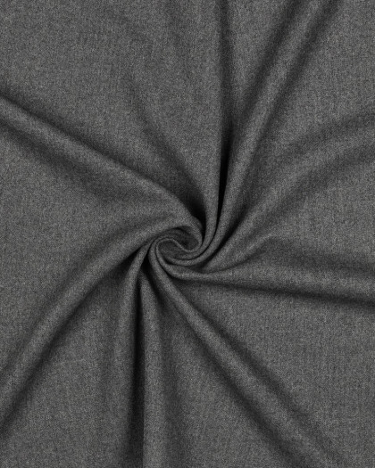 Tissu Viscose Gabardine Effet Chiné Gris Foncé - Mercerine
