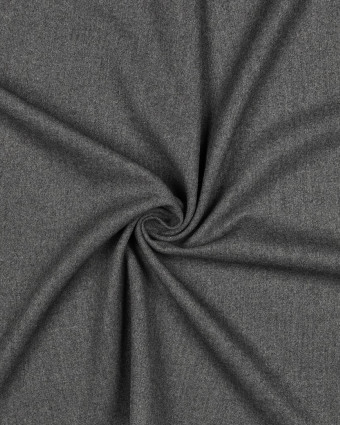 Tissu Viscose Gabardine Effet Chiné Gris Foncé - Mercerine