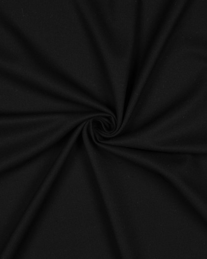 Tissu Viscose Gabardine Noir - Mercerine