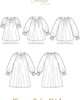 Patron Blouse Robe Ella - Clématisse Pattern - Mercerine