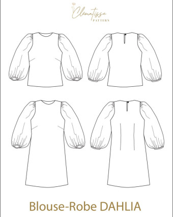 Patron Blouse Robe Dahlia - Clématisse Pattern - Mercerine