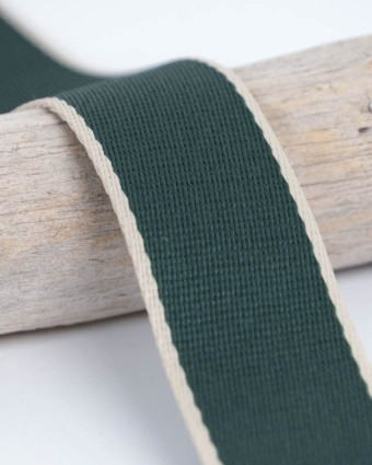 Mercerie en ligne : Sangle liseré beige 38Mm - Mercerine