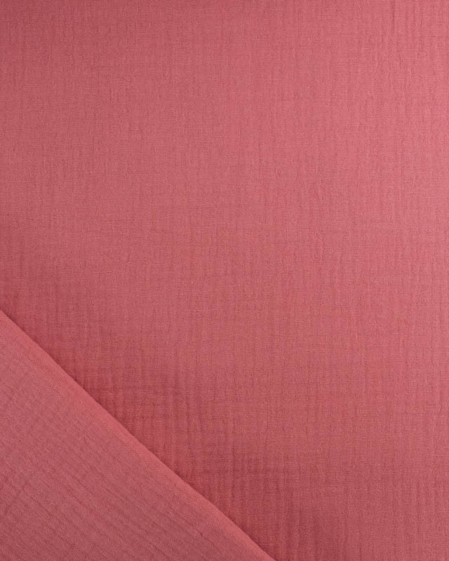 Tissu Gaze de Coton Vieux Rose Thaïs - Mercerine