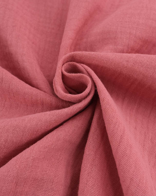 Tissu Gaze de Coton Vieux Rose Thaïs - Mercerine