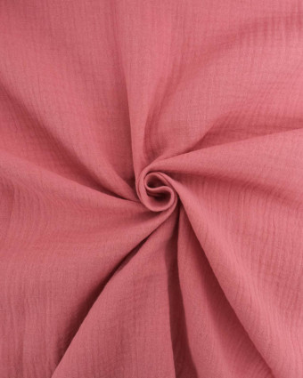 Tissu Gaze de Coton Vieux Rose Thaïs - Mercerine